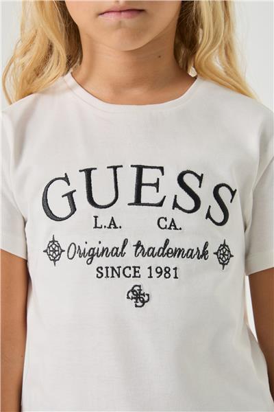Guess Kız Çocuk Krem Tişört