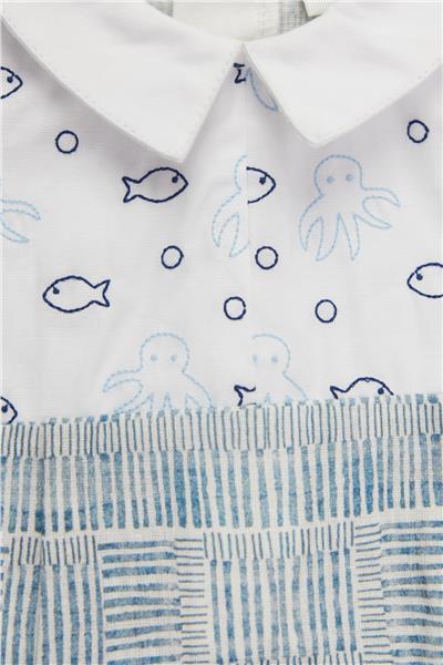 Layette Erkek Bebek Desenli Tulum