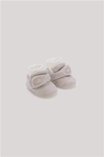 Layette Erkek Bebek Ekru Patik