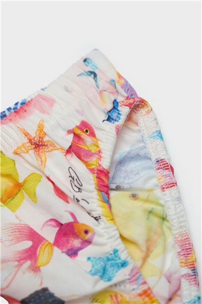 Layette Kız Bebek Desenli Elbise