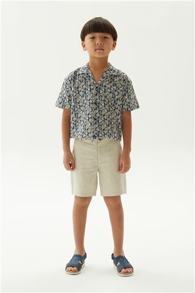 NBT Pamuk Keten Erkek Çocuk Bej Şort
