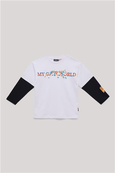 Nebbati Erkek Çocuk Beyaz T-Shirt