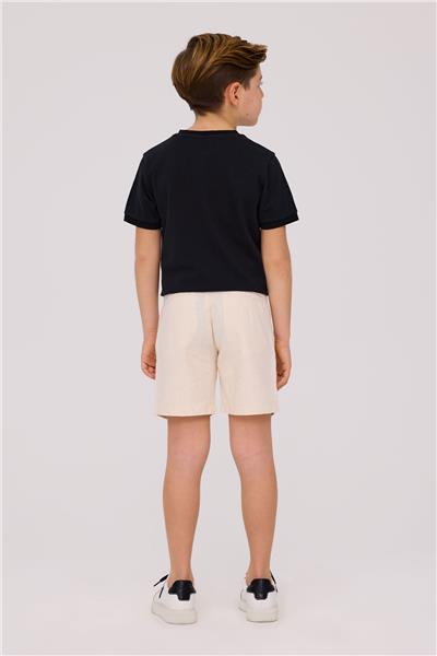 NBT Erkek Çocuk Pensli Ekru Şort