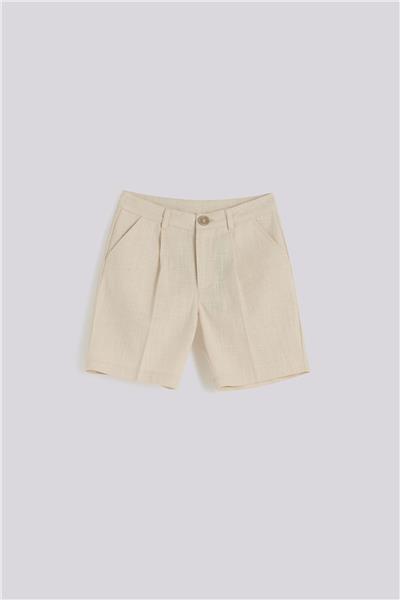 NBT Erkek Çocuk Pensli Ekru Şort