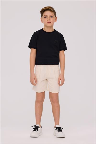 NBT Erkek Çocuk Pensli Ekru Şort