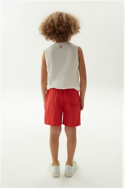 NBT Pamuk Erkek Çocuk Kırmızı Şort