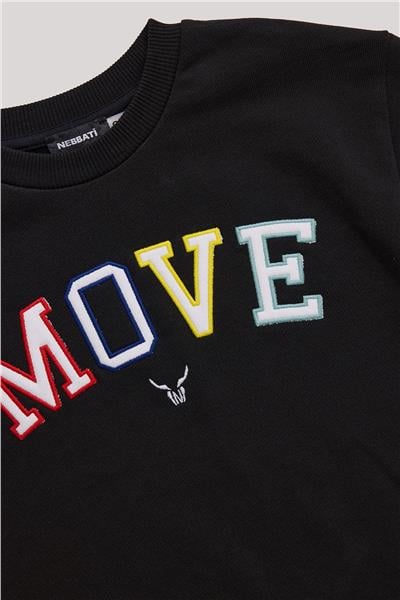 Nebbati Erkek Çocuk Siyah Sweatshirt