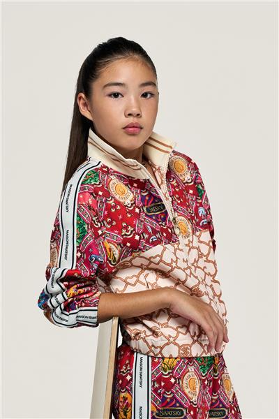 Swatsky Kız Çocuk Desenli Eşofman Üstü