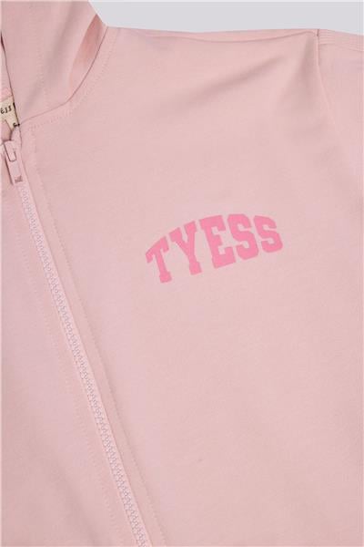 Tyess Basic Kız Çocuk Pembe Eşofman Üstü