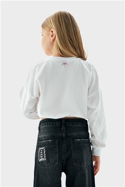 Tyess Kız Çocuk Beyaz Sweatshirt