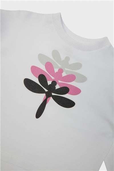 Tyess Kız Çocuk Beyaz Sweatshirt