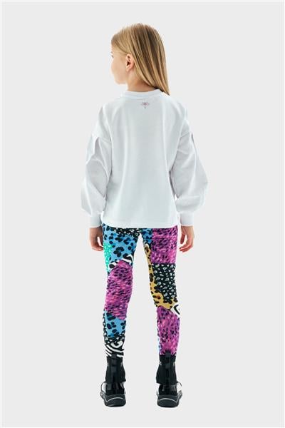Tyess Kız Çocuk Beyaz Sweatshirt