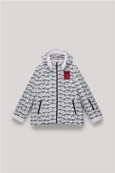 Tyess Kız Çocuk Desenli Kayak Montu