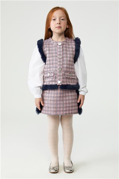 Tyess Kız Çocuk Desenli Yelek