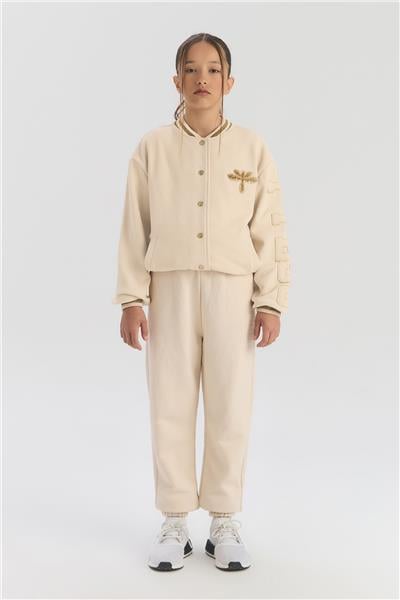 Tyess Kız Çocuk Ekru Ceket