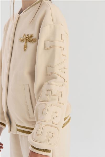 Tyess Kız Çocuk Ekru Ceket