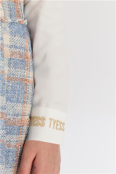 Tyess Kız Çocuk Ekru Gömlek