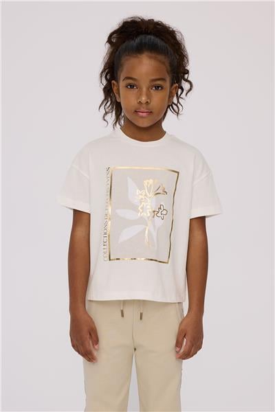 Tyess Kız Çocuk Ekru Tshirt