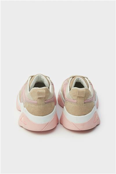 Tyess Kız Çocuk Bej Pembe Renkli Sneaker Ayakkabı