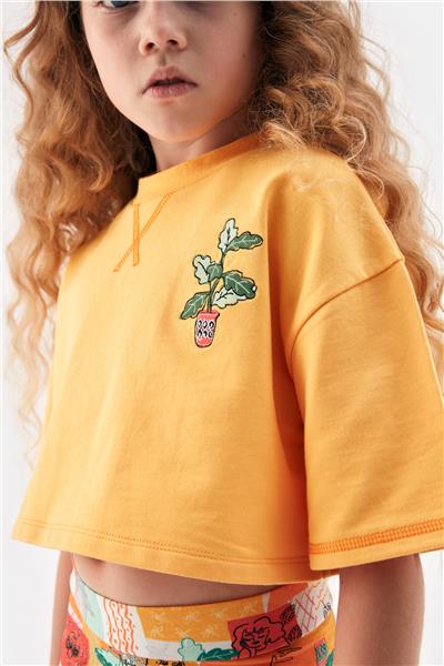 Tyess Kız Çocuk Sarı Sweatshirt