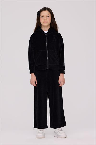 Tyess Kız Çocuk Siyah Eşofman Üstü