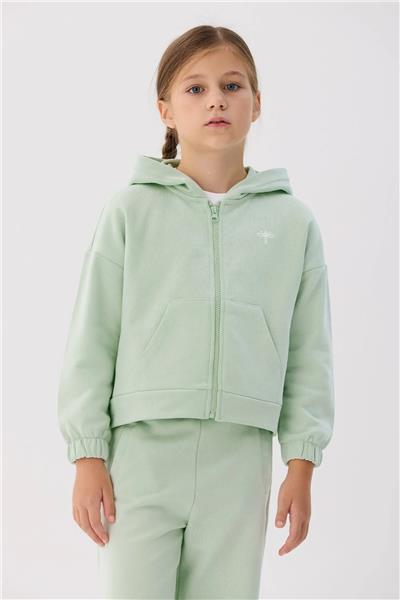 Tyess Kız Çocuk Yeşil Eşofman Üstü