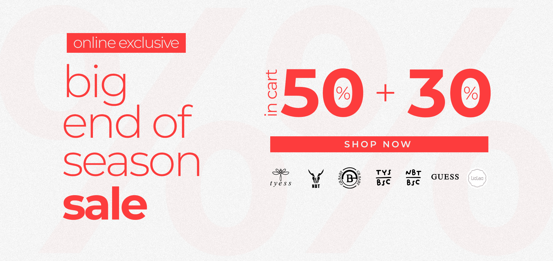 Big End of Season Sale