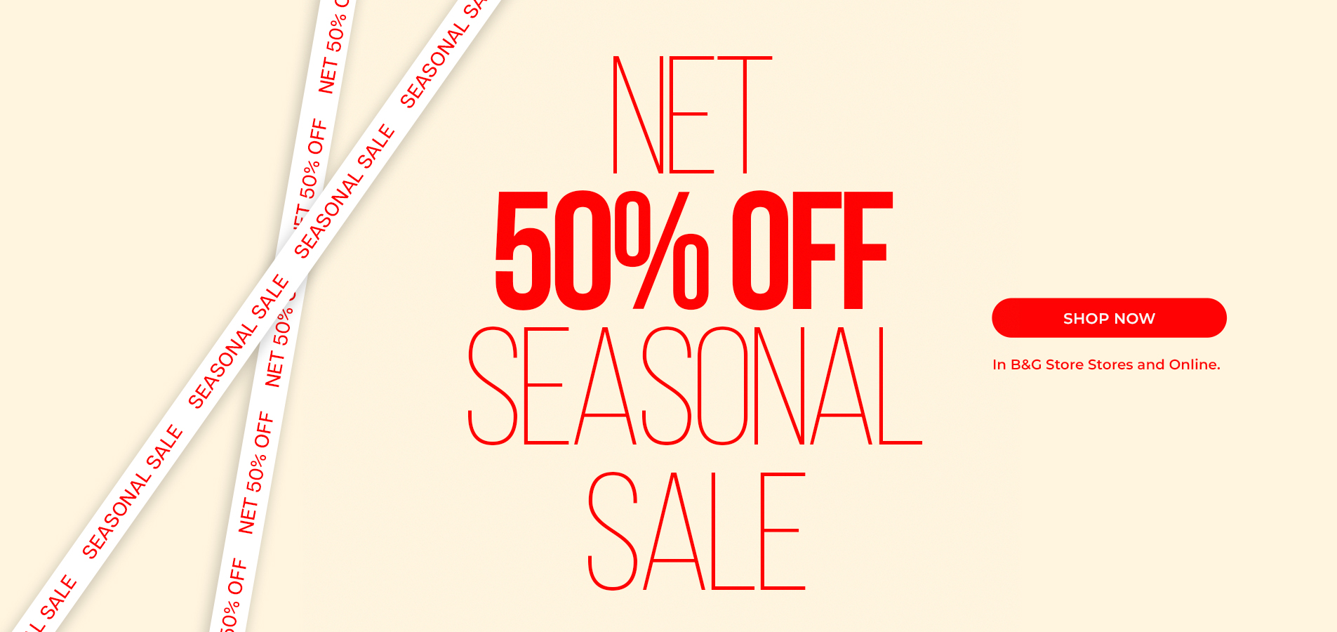 NET %50 OFF SEASONAL SALE