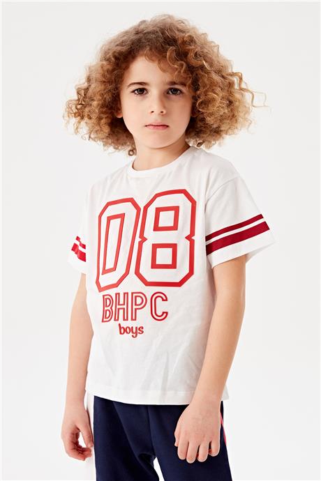 Beverly Hills Polo Club Erkek Çocuk Beyaz T-Shirt