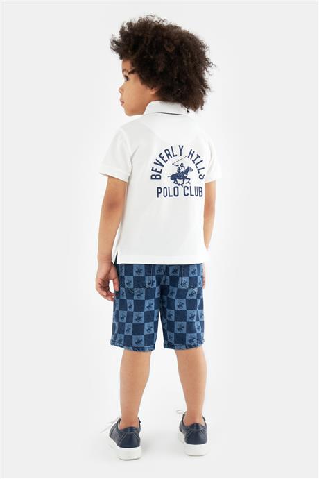 Beverly Hills Polo Club Erkek Çocuk Beyaz T-Shirt