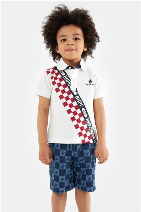 Beverly Hills Polo Club Erkek Çocuk Beyaz T-Shirt