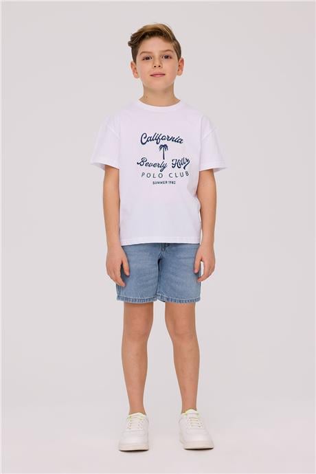 Beverly Hills Polo Club Erkek Çocuk Beyaz TshirtBeverly Hills Polo Club Erkek Çocuk Beyaz Tshirt