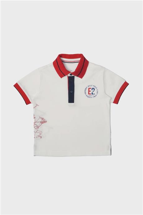 Beverly Hills Polo Club Erkek Çocuk Beyaz T-Shirt