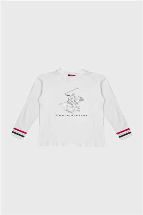 Beverly Hills Polo Club Erkek Çocuk Beyaz T-Shirt