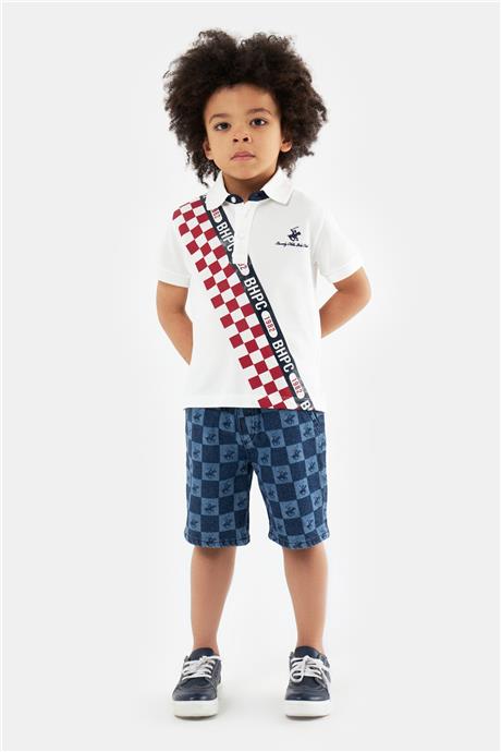 Beverly Hills Polo Club Erkek Çocuk Beyaz T-Shirt