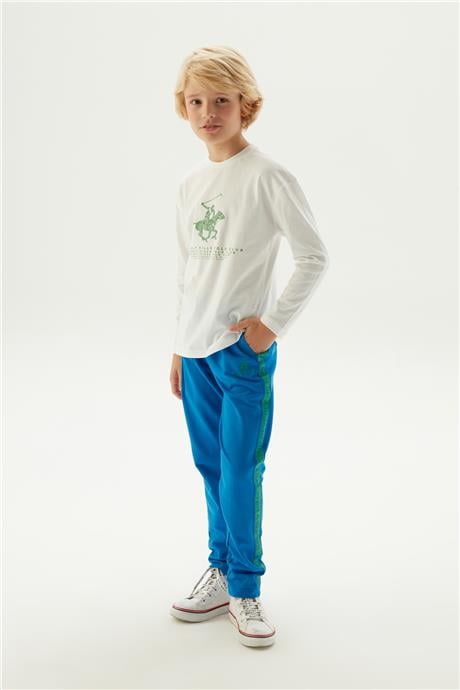 Beverly Hills Polo Club Erkek Çocuk Beyaz T-Shirt