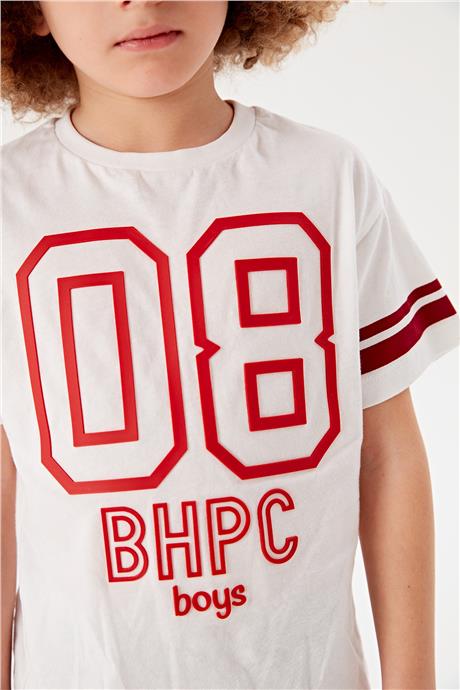 Beverly Hills Polo Club Erkek Çocuk Beyaz T-Shirt
