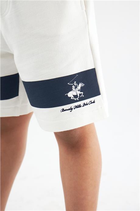 Beverly Hills Polo Club Erkek Çocuk Beyaz Şort