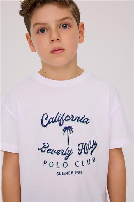 Beverly Hills Polo Club Erkek Çocuk Beyaz TshirtBeverly Hills Polo Club Erkek Çocuk Beyaz Tshirt