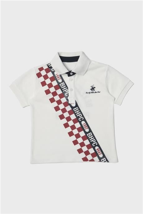 Beverly Hills Polo Club Erkek Çocuk Beyaz T-Shirt