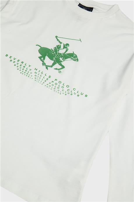 Beverly Hills Polo Club Erkek Çocuk Beyaz T-Shirt