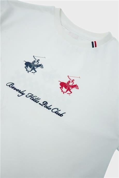 Beverly Hills Polo Club Erkek Çocuk Beyaz T-Shirt