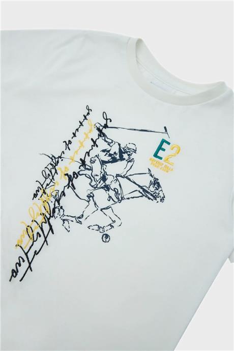 Beverly Hills Polo Club Erkek Çocuk Beyaz T-Shirt
