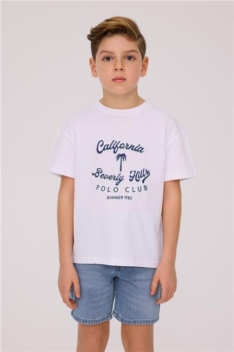 Beverly Hills Polo Club Erkek Çocuk Beyaz TshirtBeverly Hills Polo Club Erkek Çocuk Beyaz Tshirt