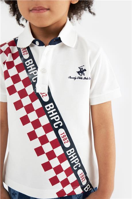 Beverly Hills Polo Club Erkek Çocuk Beyaz T-Shirt