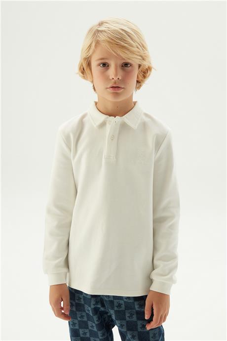 Beverly Hills Polo Club Erkek Çocuk Beyaz T-Shirt