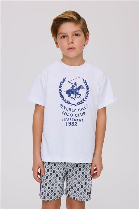 Beverly Hills Polo Club Erkek Çocuk Beyaz TshirtBeverly Hills Polo Club Erkek Çocuk Beyaz Tshirt