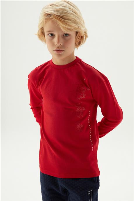 Beverly Hills Polo Club Erkek Çocuk Bordo T-Shirt