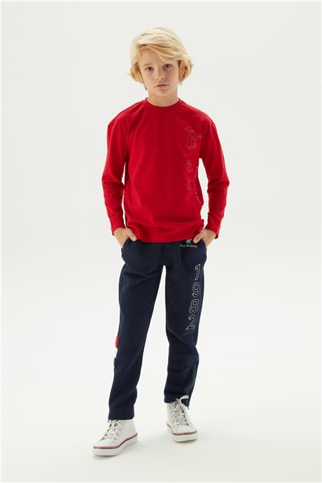 Beverly Hills Polo Club Erkek Çocuk Bordo T-Shirt