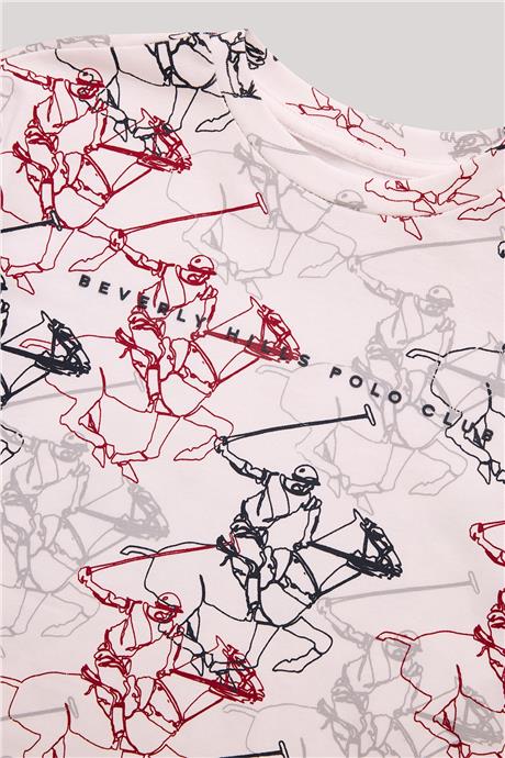 Beverly Hills Polo Club Erkek Çocuk Desenli T-Shirt